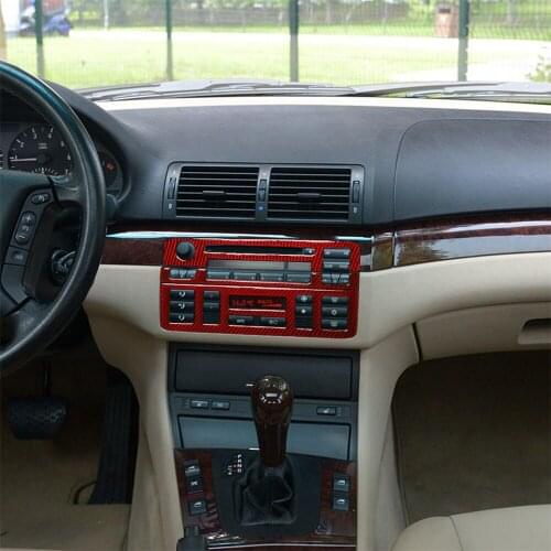 Carbon Fiber Interior Decoration Decal Frame Cover Trim For BMW E46 315 318 320 325 330 M3 1998-2005 Instrument Panel Frame 3pcs