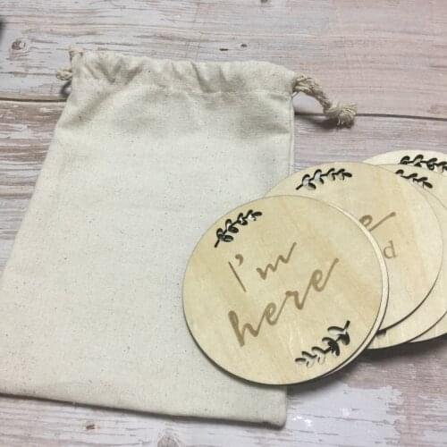 Baby milestone cards wood card