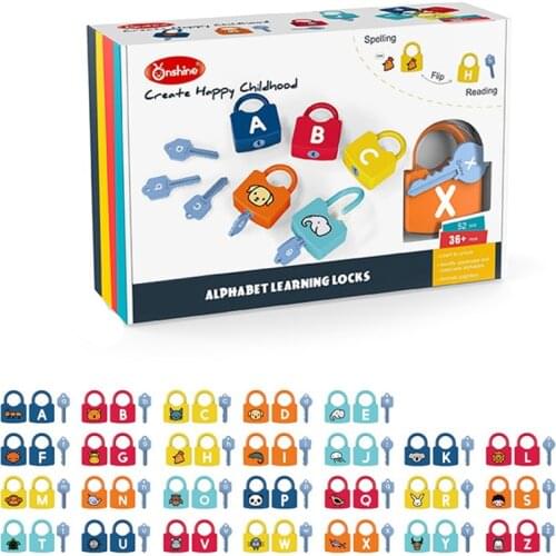 Montessori Baby Toys Math Match Unlock Game Color Early Learning Educational Toys For Children Learn to Unlock Montessori Games