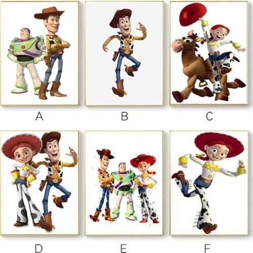 Disney Animation Toy Story Canvas Painting Cartoon Character Posters and Prints Wall Art Picture for Home Decoration Cuadros