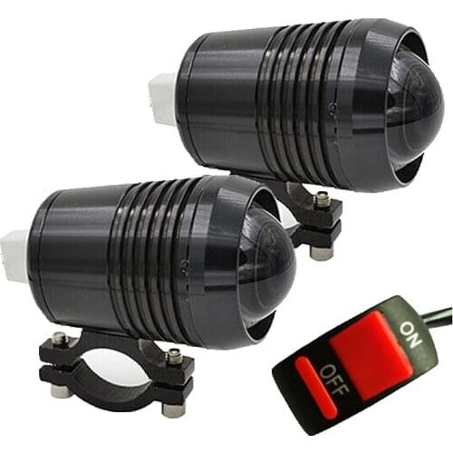 2Pcs Motorcycle Headlights Motor bike Spotlight U2 12V 30W LED Moto Driving led Head Light motorbike Fog Lamp DRL Accessories