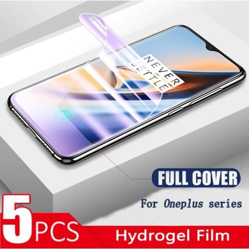 5 pcs Hydrogel Film For OnePLus 7 Pro 6T Full Cover Soft Screen Protector Film For OnePlus 7T 5 6 T One plus 6 5T