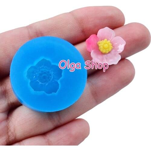 HYL337 14.3mm Kawaii Small Flower Silicone Mold Fondant Cake Decoration Sugarcraft Craft Resin Clay Art Candy FOOD SAFE