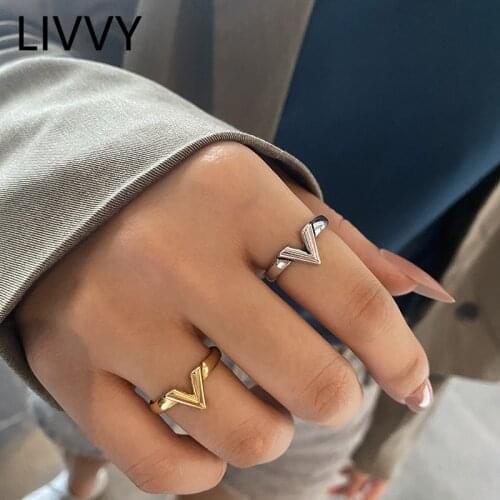 LIVVY Women's Gold Rings