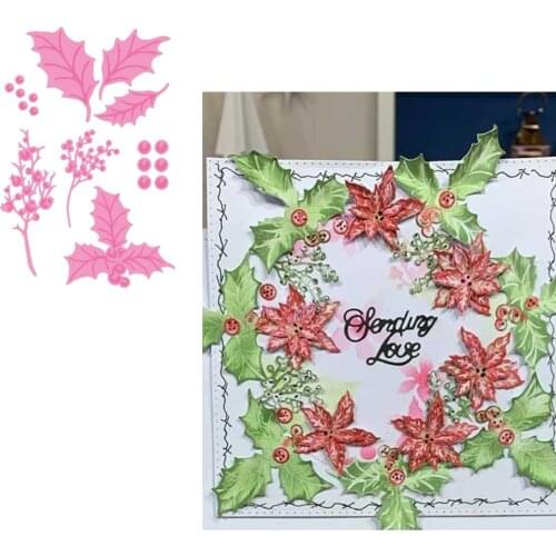 2021 NEW HOLLY Metal Cutting Dies for DIY Scrapbooking Crafts Dies Cut Stencils Maker Photo Album Template Handmade Decoration