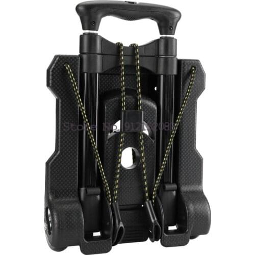 New Product Portable Luggage Shopping Cart Household Folding Trolley Light Aluminum Alloy Trolley Shopping Cart Small Trolley