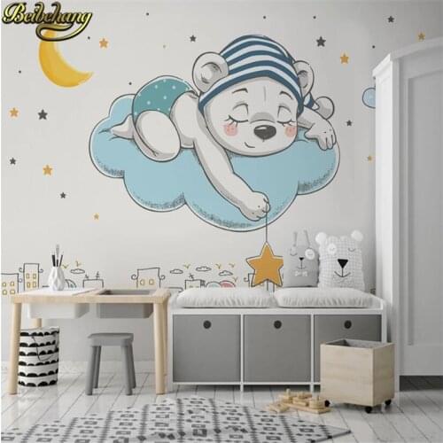 Beibehang Custom Mural Wallpaper For Walls 3D Background Fantasy sky bear bedroom Wall Painting Living Room Bedroom Home Decor