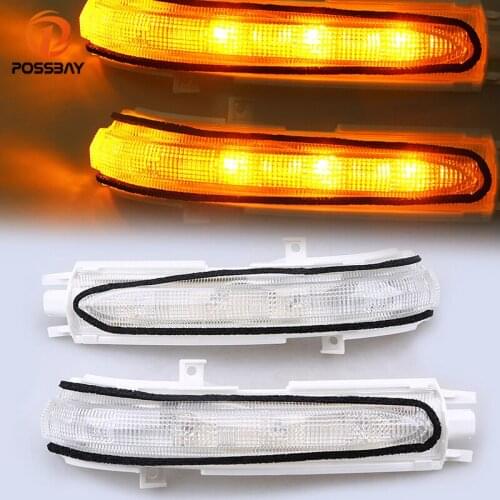 POSSBAY Car Rear View Side Mirror Lights for 2004 2005 2006 2007 2008 Acura TSX Sedan Yellow Turn Signal Lights Indicator Lamp