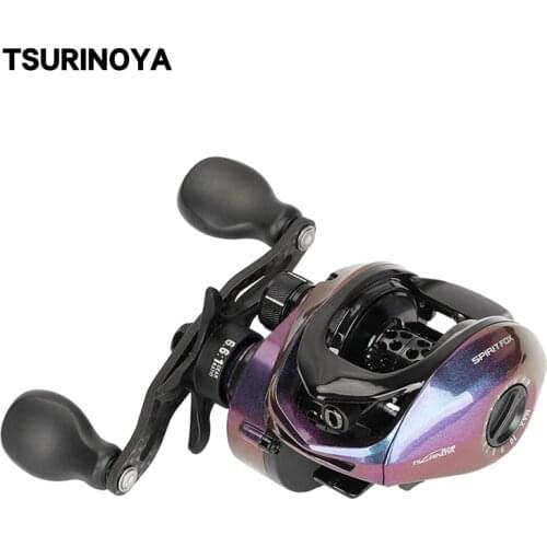 TSURINOYA SPIRIT FOX 150 Fishing Reel 189g 6.6:1 Gear Ratio 8+1 Bearings 6kg Drag Max Long Casting Baitcasting Fishing Reel