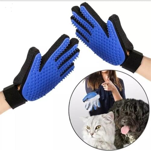 Pet Grooming Glove Silicone Cats Brush Comb Deshedding Hair Gloves Dogs Bath Cleaning Supplies Animal Combs Gloves Cat Gloves