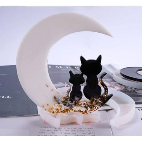 Resin Crystal Epoxy Mold Animal Moon Casting Silicone Mould DIY Crafts Decoration Making Tool