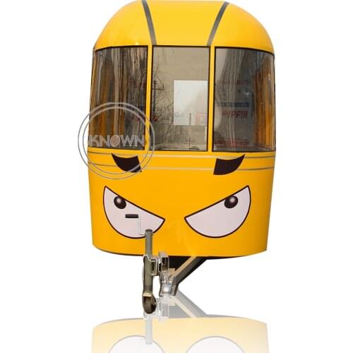 3M Legth Smile Shape Hot Dog Food Cart Cold Cart Fast Food Retro Food Trailer Street Truck