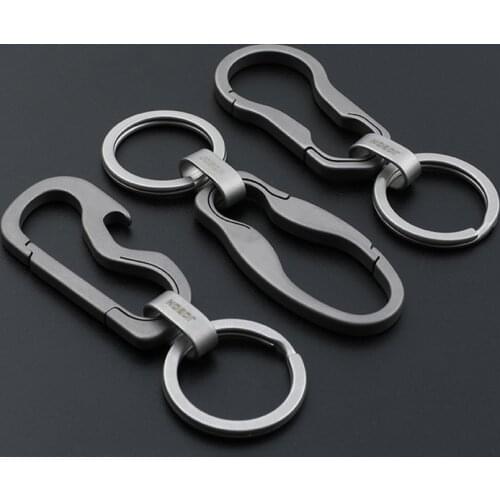 Titanium Men Car Key Chain Lightweight Real Titanium Keychain Luxury Hanging Key Rings Tool Male Creativity Gift Wholesale