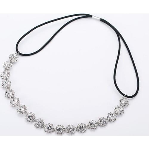 YFJEWE Fashion Hair Jewelry Women Bride Party Elegant Crystal Austrian Wedding Hair Accessories Hairbands Women Party Gift#H028