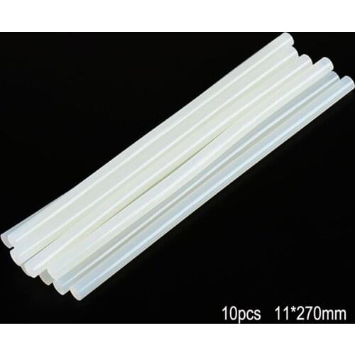 10 pcs Hot Melt Glue Stick 11*270mm White Transparent Strip Super Strong Sticky for Glue Gun Craft