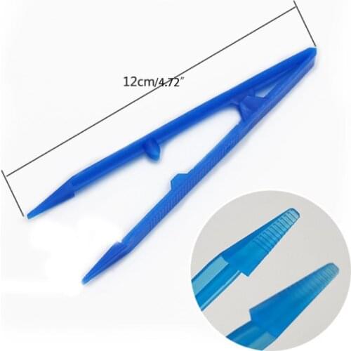 100 Pcs/pack Disposable Plastic Tweezers Dental Materials Dressings Disinfection Sterile Forceps C1FF