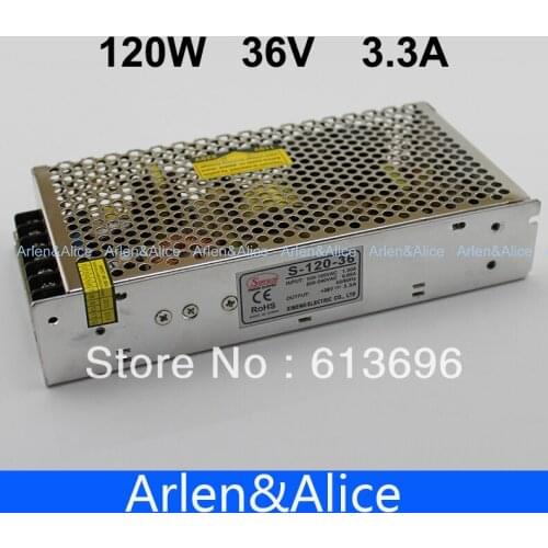 120W 36V 3.3A Single Output Switching power supply for LED Strip light AC TO DC