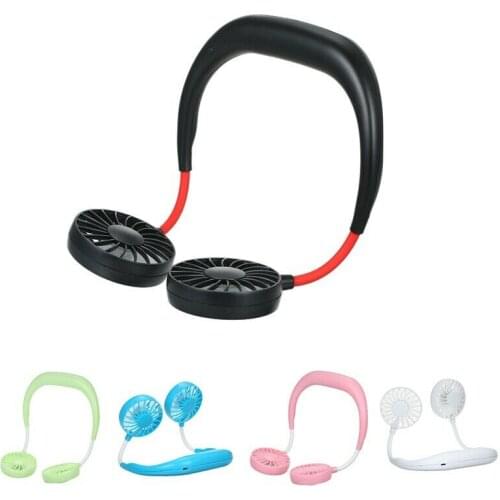 2000 mAre USB Portable Fan Hands-free Neck Hanging USB Charging Mini Portable Sports Fan 3 gears Usb Air Conditioner