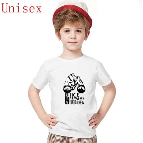 2020 Bike Is A Good Idea kids clothes girls 8 to 12 Tee Hot Sale Short Sleeve Unique High Quality Latest design Fashion Brands