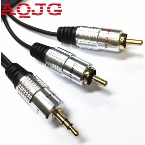 3M PURE 3.5mm Stereo Audio Jack to 2 RCA Twin Phono Plug 24K Gold Cable Lead OFC 3.5mm male to 2RCA male cable 3m