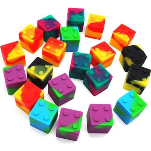 5ml Square Nonstick Silicone Container Storage Box for Oil Wax Jar Dab Random Color