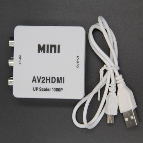 Full HD 1080P Male to Female RCA AV TO HDMI-compatible Converter Adapter Mini Composite CVBS AV2HDMI Audio Converter