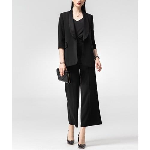 Auguswu Women's Business Trouser Suits