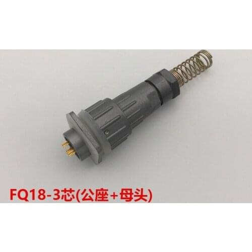 Aviation Plug Socket FQ18-3 Core FQ18-3TK/3ZJ Buckle Type Waterproof Connector with Hole 18MM