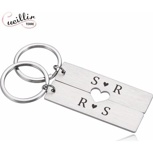 Letter Keychain Customized Couple Gift Valentines Day Wedding Anniversary Birthday Gift Send husband wife Boyfriend girlfriend