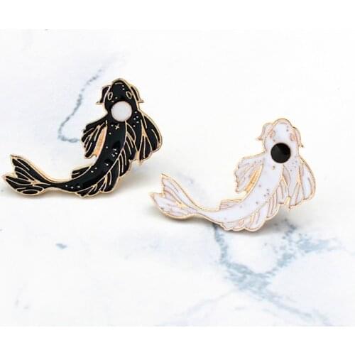 Fish Pin & Brooch Creative Cod Diving Brooch Badge Cloth Jeans Metal Brooch Creative Cod Diving Brooch jewelry