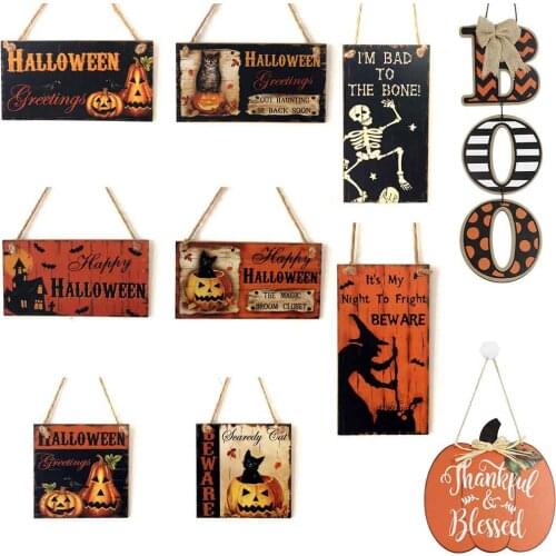 Wood Pumpkin Hanging Sign, Rustic Hanging Sign for Autumn Harvest Thanksgiving Decorations