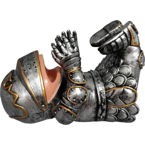 23cm Knight Wine Bottle Holder Resin Medieval Knight Wine Bottle Rack Kitchen Storage Accessories