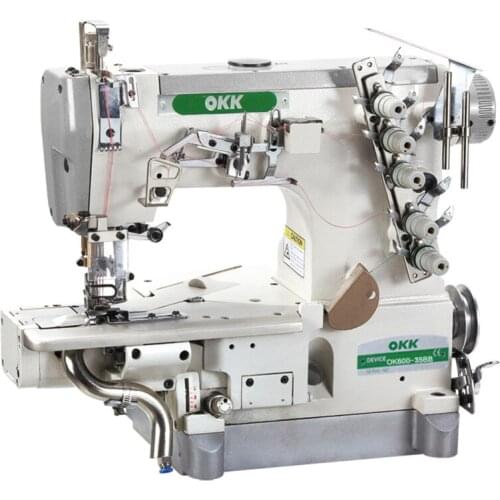 Three Needles Five Lines Sewing Machine Home High Quality Diversification Pneumatic Type Hem Left Cutter Tight Seam Equipment
