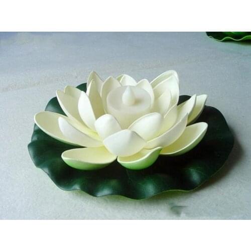 Artificial LED Candle Floating Lotus Flower With Colorful Changed Lights For Birthday Wedding Party Decorations Supplies Ornamen