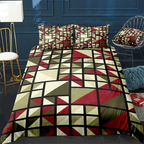 Abstract Geometric Pattern Bedding Set For Bedroom Soft Bedspreads For Double Bed Home Duvet Cover Quality Quilt Cover