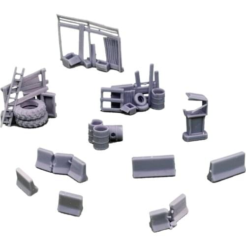 Outland Models Model Autos Diorama Street Junk and Road Blocks Set 1:64 S Scale