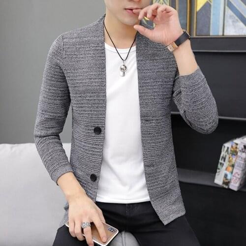 Fashion Men Clothes 2021 Autumn Winter Sweater Men Korean Slim Fit Casual Cardigan Men Streetwear Knitted Pull Homme 3XL-M