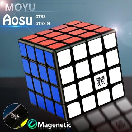 MoYu Aosu GTS2M Magic Magnetic Speed Cube 4x4x4 Stickerless Professional Magnets GTS2 M 4x4 Puzzle Cube Educational Toys