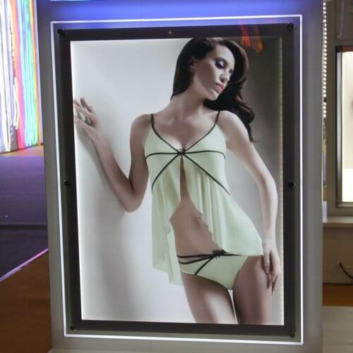 Wall mount A2 led acrylic picture frame ultra thin advertising poster display light box