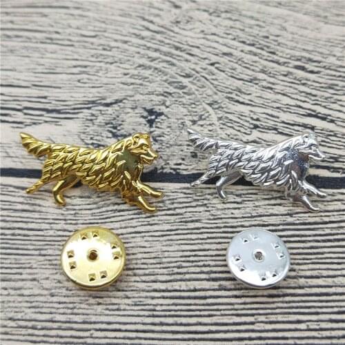 New Australian Shepherd Brooches and Pins Trendy Animal Metal Suit Brooches Men Fashion Pet Jewellery