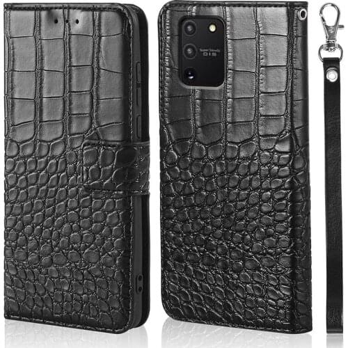 DOERXLON Luxury Leather For Samsung Galaxy S10 Lite S10E Case For Samsung Galaxy A91 M80S crocodile grain Magnetic Wallet Cover