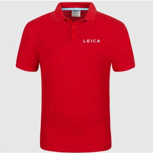 Leica logo Polo Shirt Men summer Short Sleeve Polo Shirt Cotton spring Casual Mens Polos