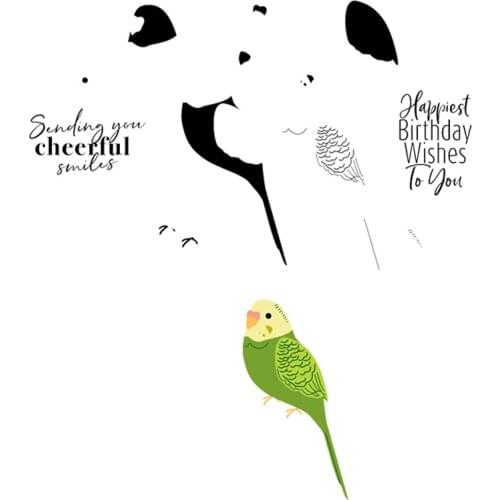 Happiest Birthday Wishes To You Bird Metal Cutting Dies Matching Clear Silicone Stamp Scrapbooking Card Making New Stencil 2020