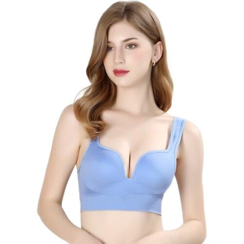 One Size Sports Non-Steel Ring Gathered Underwear Foreign Trade Special Attack 3D Shock-Proof Support Vest-Type Sleep Bra