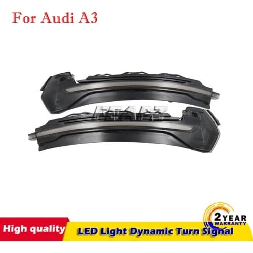 LED For Audi A3 S3 RS3 8V Dynamic Turn Signal Light Flashing Water Side Mirror Indicator Blinker 2013 - 2018