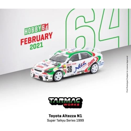 Tarmac Works 1:64 Toyota Altezza N1 Super Taikyu Series 1999 Diecast Model Car