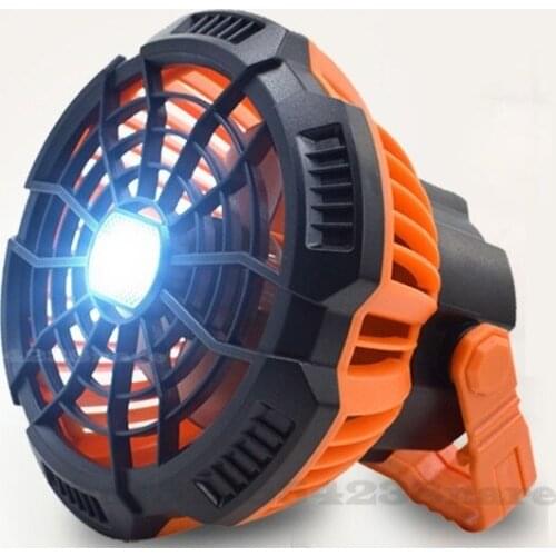 Outdoor Fan with Light USB Charging Small Student Desktop Fan Camping Tent Chandeliers Portable Hanging Type Fan Lamp