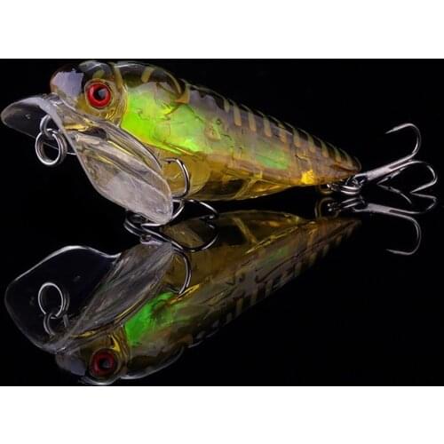 WALK FISH 3.7cm/8.3g Insects fishing lure Lure popper Bass cicada iscas Artificial Crankbait fly jig fishing top water lure