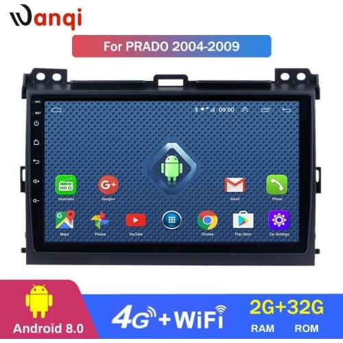 Wan qi For Toyota Land Cruiser Prado 3 J120 2004-2009 Car Radio Multimedia Video Player Navigation GPS Android 8.0