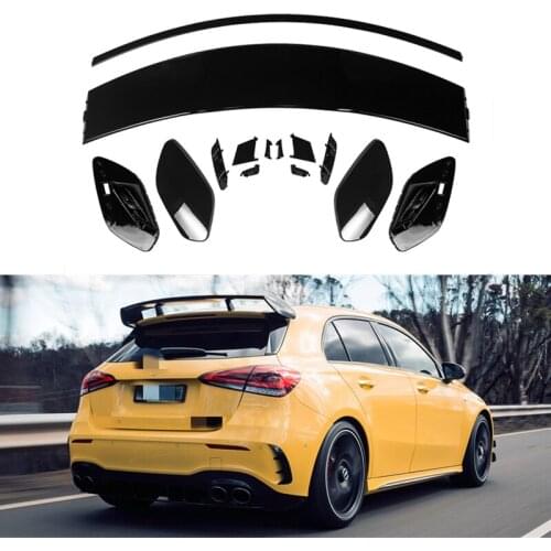 Glossy Black For Mercedes Benz W177 A160 A180 A200 A250 A35 A45 AMG Hatchback 2019-2024 Rear Trunk Spoiler Tail Wing Lip